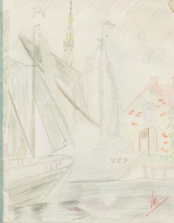 Dutch art, Scanned by Jos van der Woude, drawing