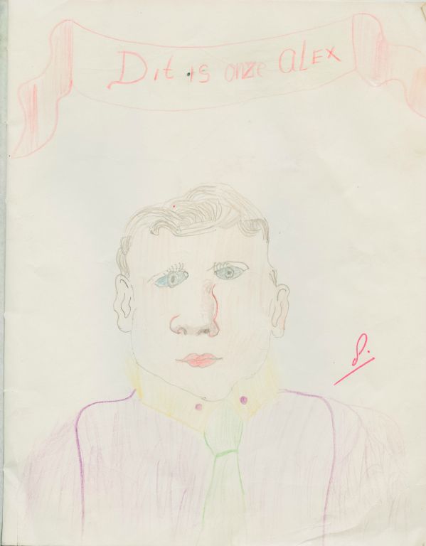 Alex van der Woude, Dutch art, Scanned by Jos van der Woude, drawing